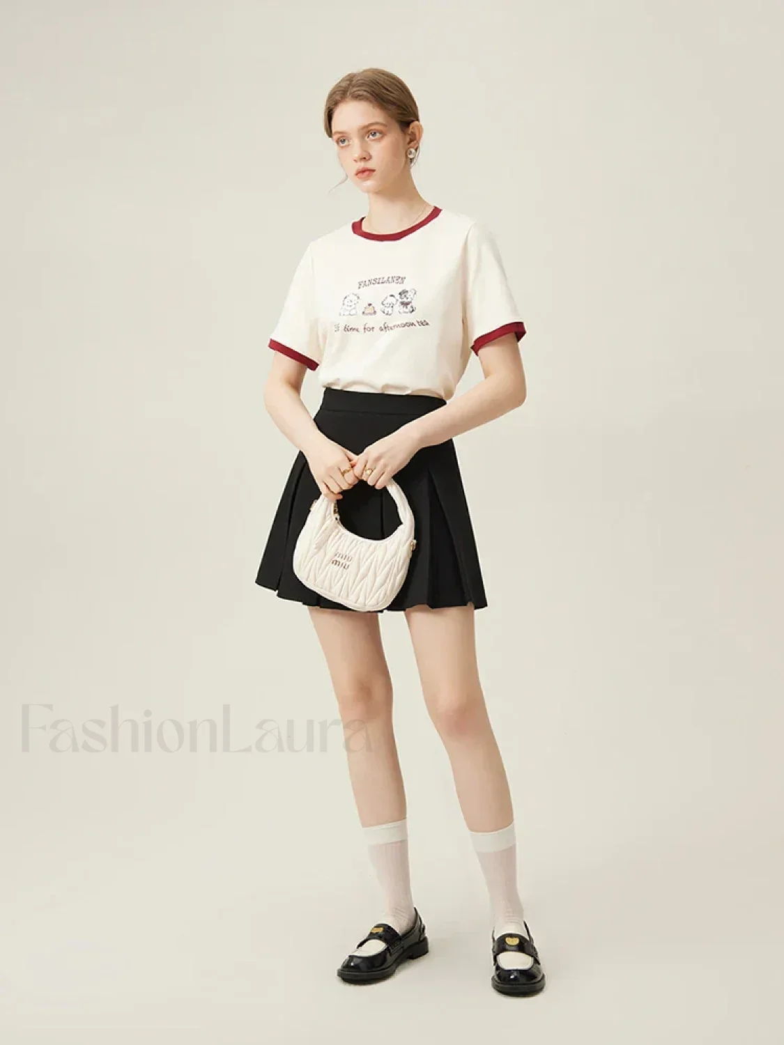 100% Cotton Inner Loose Spring T-Shirt - Image 4