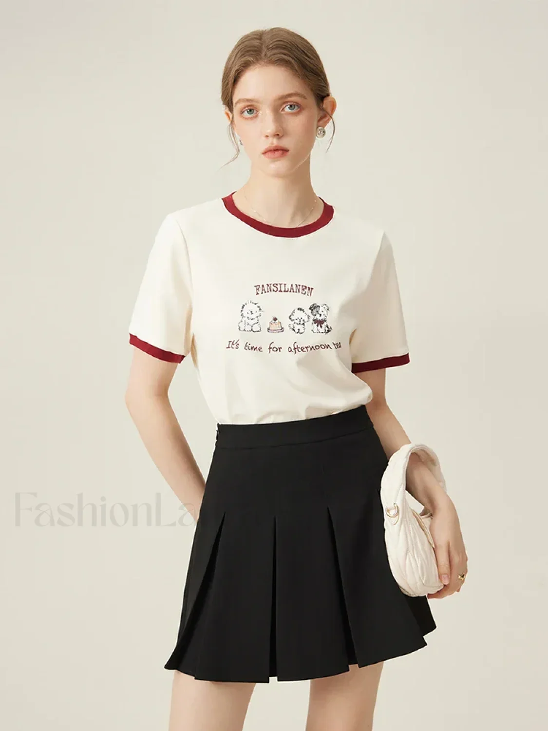 100% Cotton Inner Loose Spring T-Shirt - Image 7