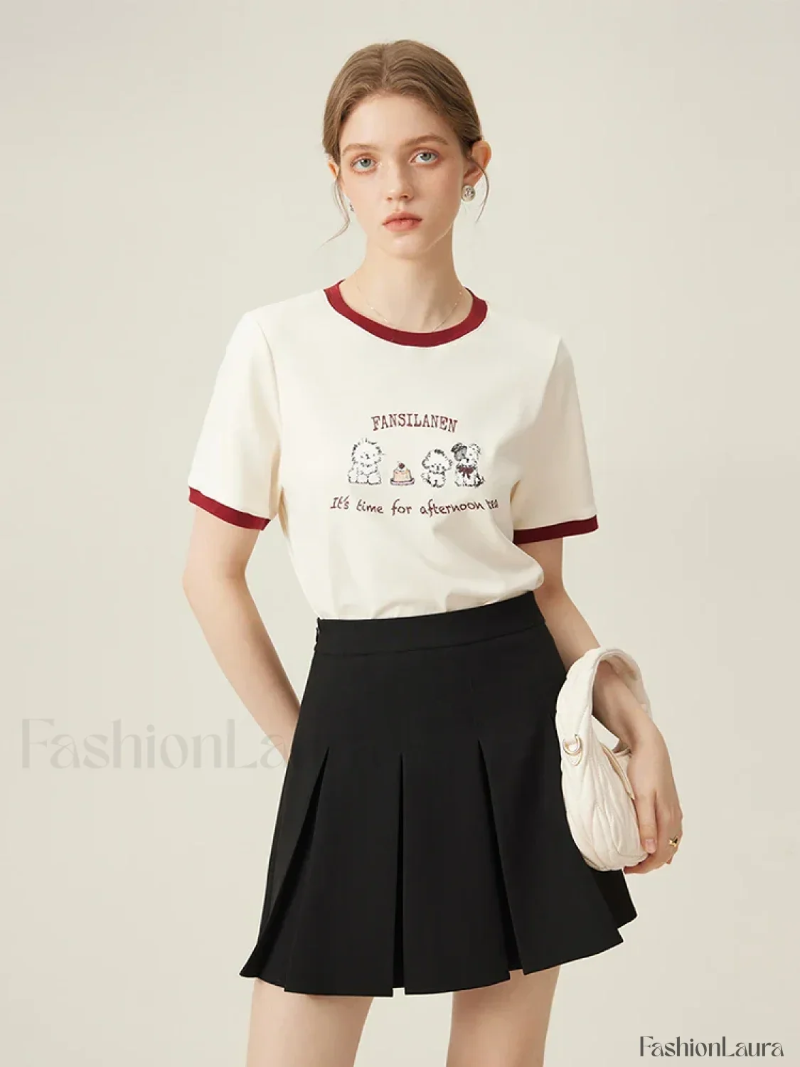 100% Cotton Inner Loose Spring T-Shirt - Image 9