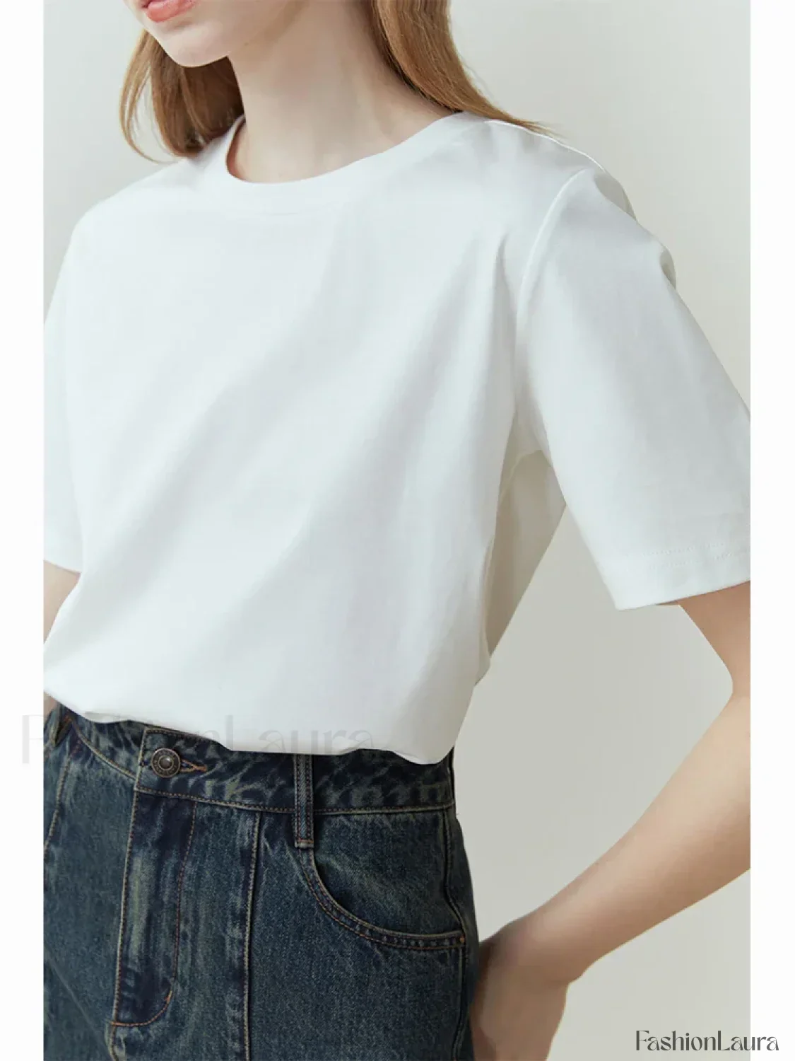 100% Cotton Straight White Black T-Shirt - Image 15