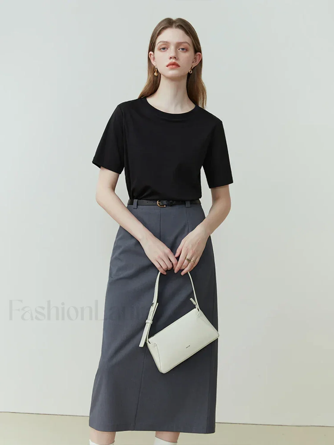 100% Cotton Straight White Black T-Shirt - Image 3