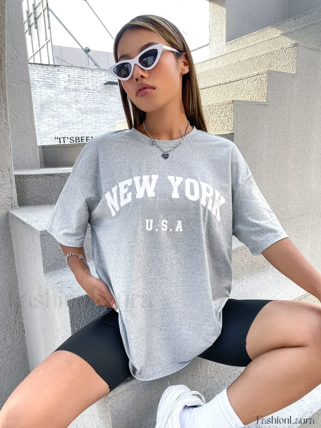 100% Cotton USA New York Letter Print T-Shirt - Image 13