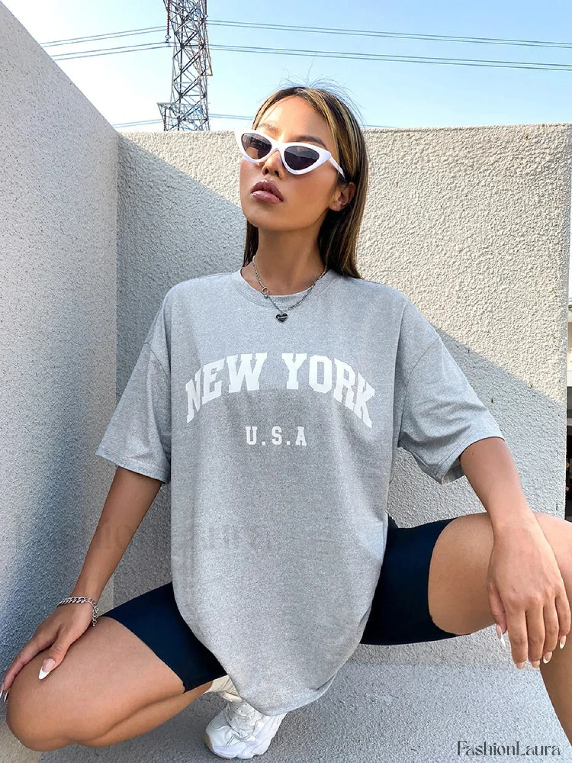 100% Cotton USA New York Letter Print T-Shirt - Image 15