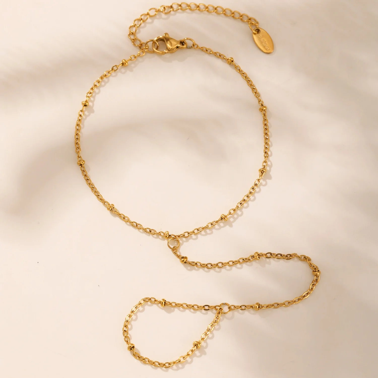 18K Gold Plated Stainless Steel Knuckle Finger Bracelet - Image 6