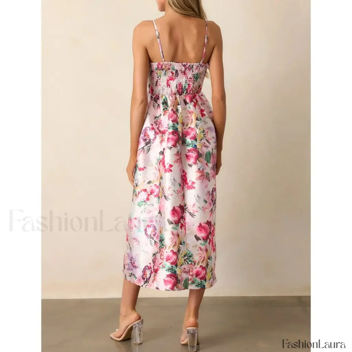 3D Bow Spaghetti-Strap Midi Dress - Image 11