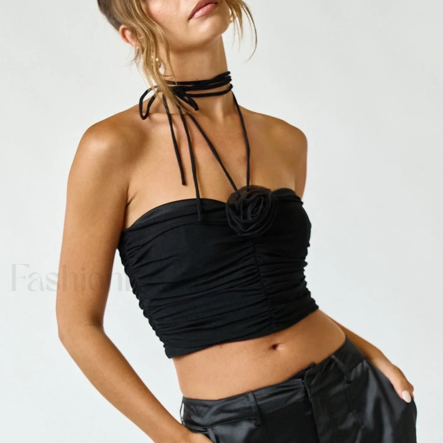 3D Flower Halter Crop Top - Image 11