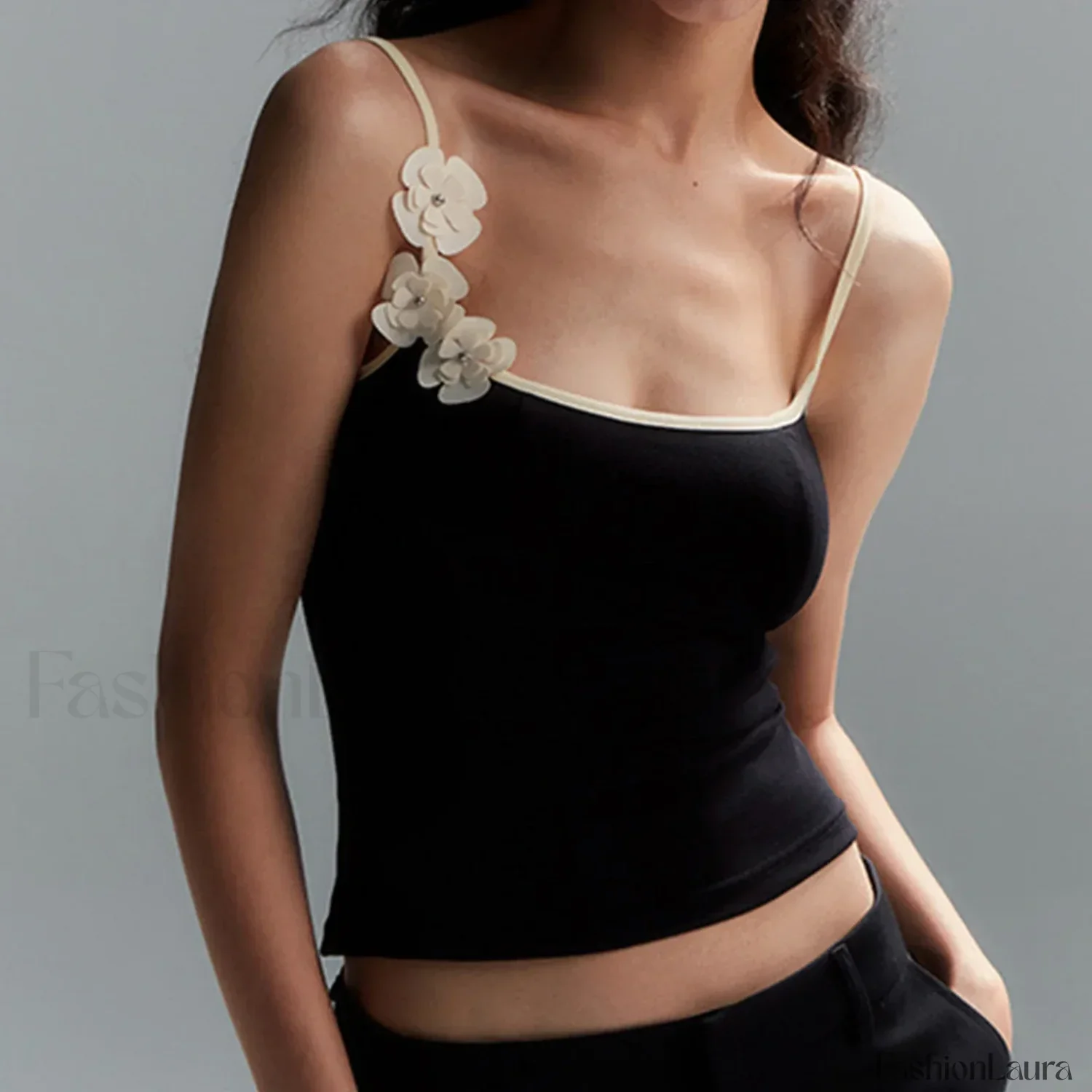 3D Flower Square-Neck Crop Top - Image 18
