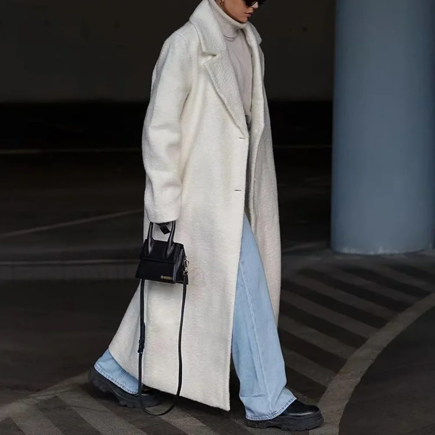 Cashmere Languid Elegant Commuting Thin Warm Mid-length Overcoats - Image 6