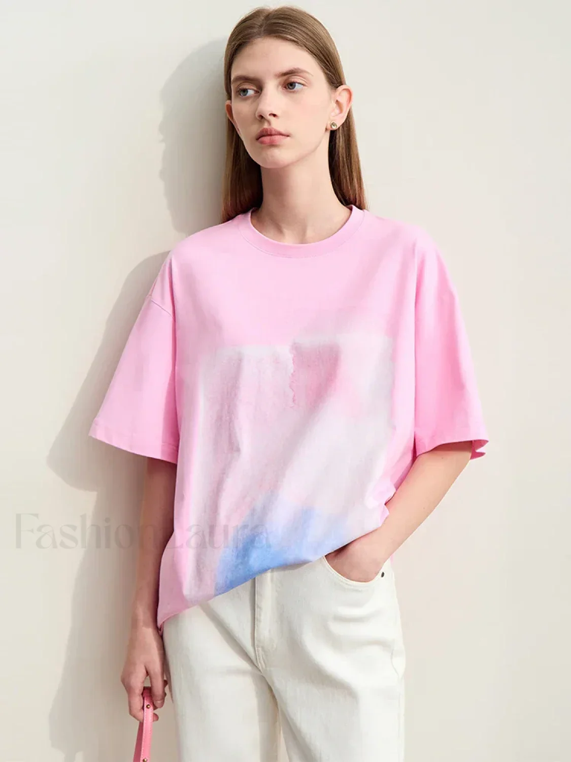 Abstract Print Loose Fit T-Shirt - Image 2