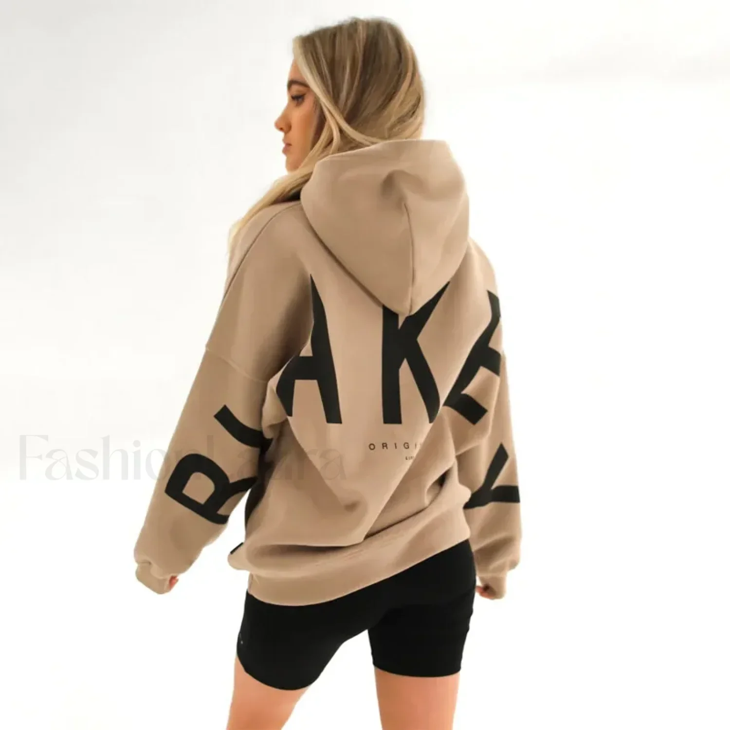 American Retro Letter Print Oversized Hoodie - Image 19