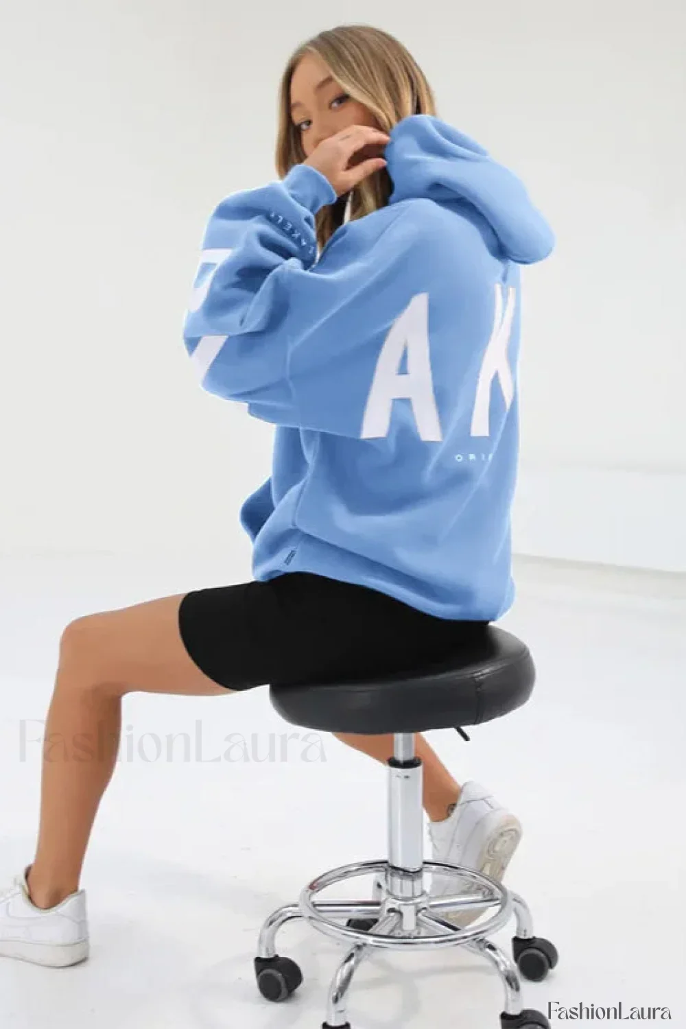 American Retro Letter Print Oversized Hoodie - Image 28