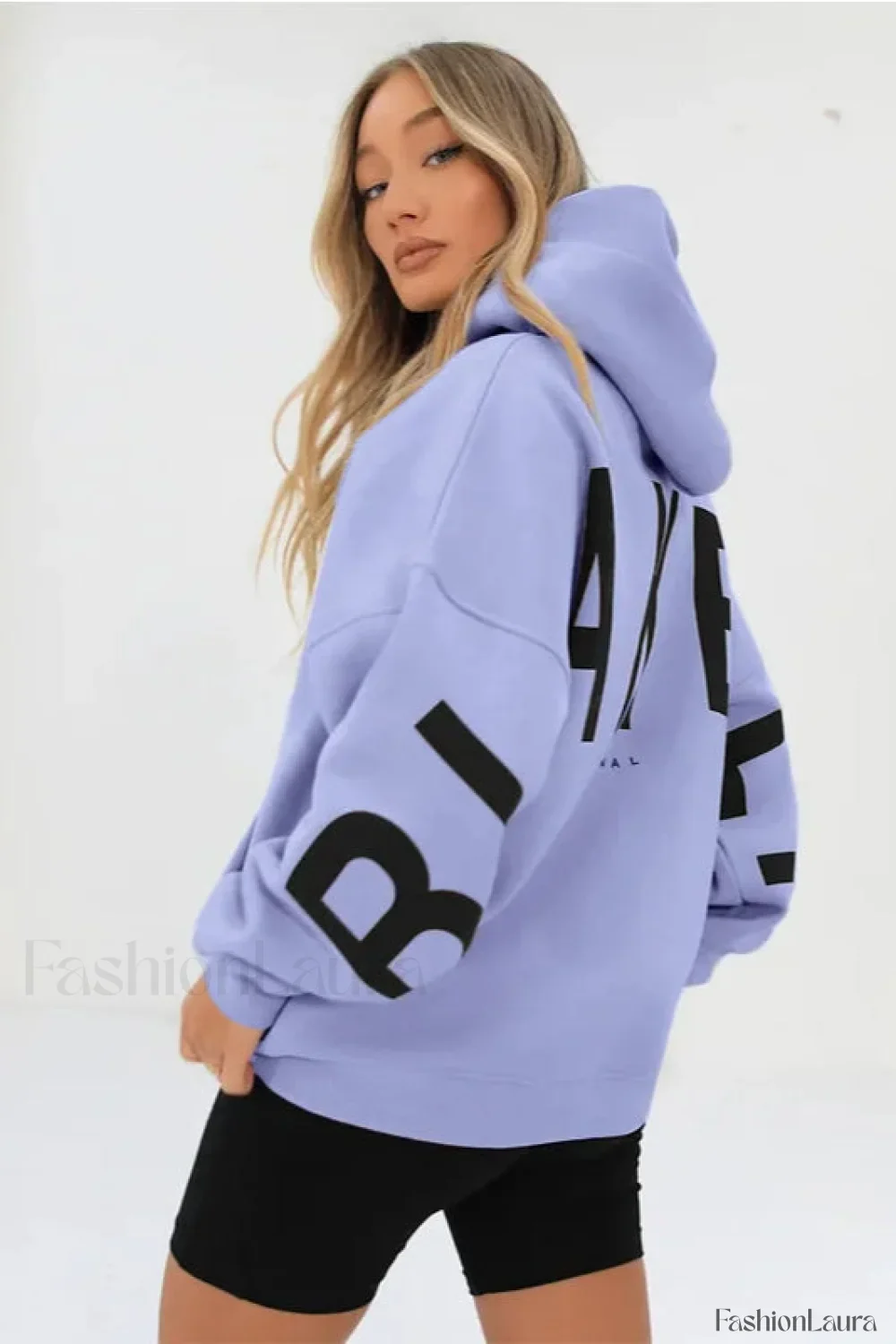 American Retro Letter Print Oversized Hoodie - Image 29