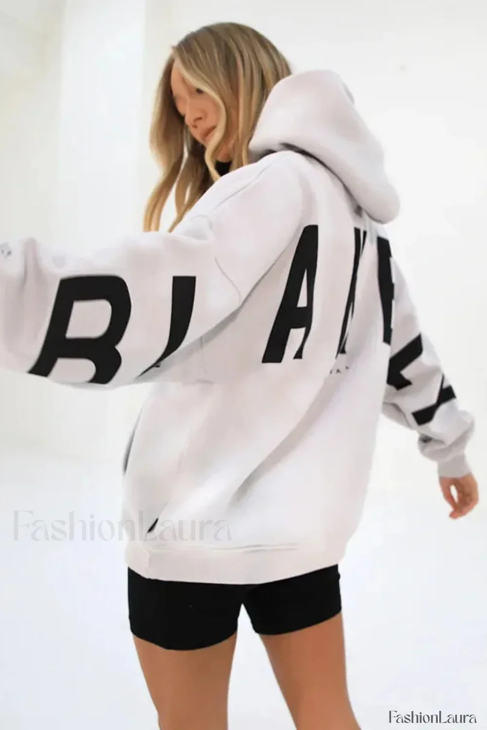 American Retro Letter Print Oversized Hoodie - Image 38