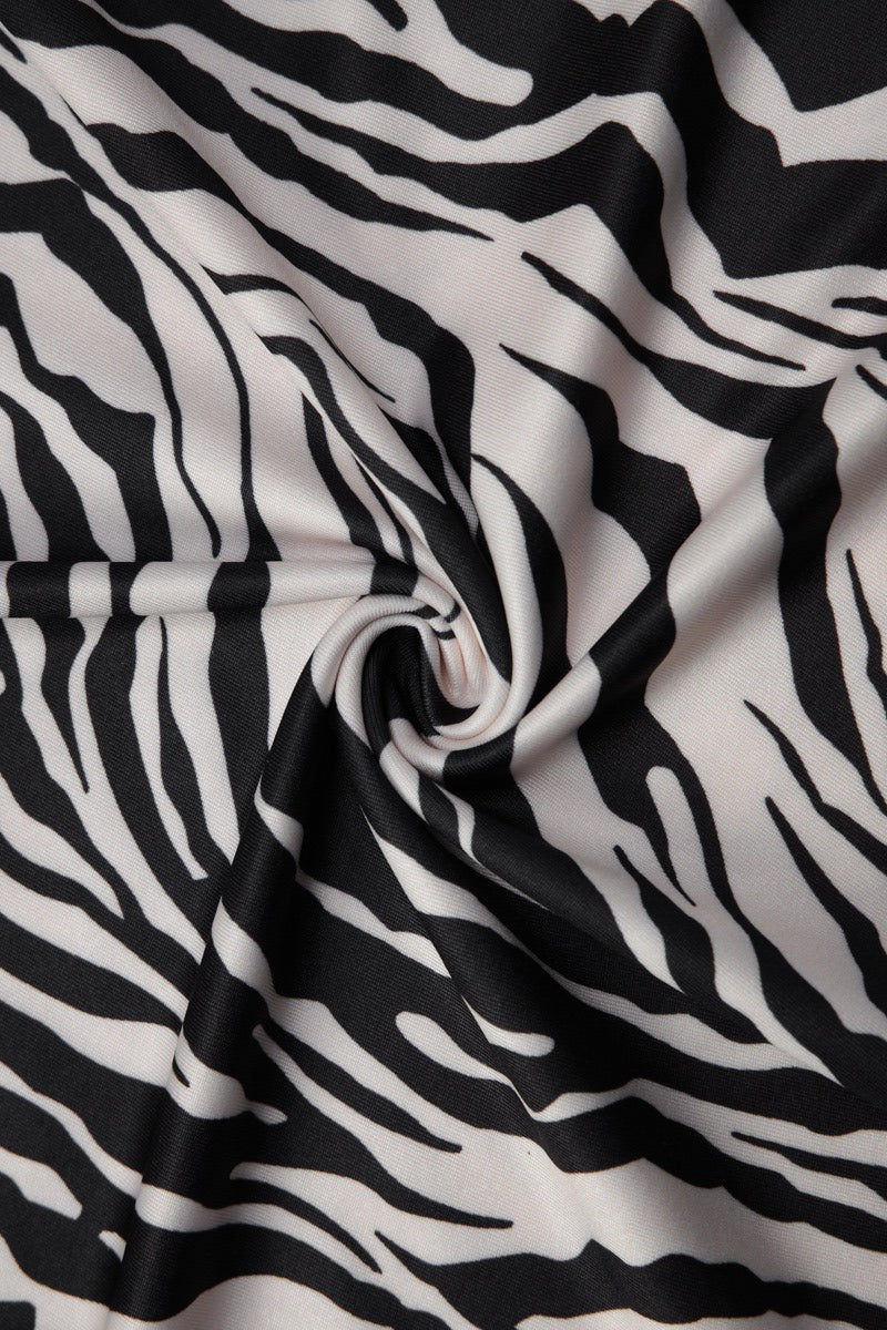 Animal Print Backless Halter Asymmetrical Mini Dress - Image 10