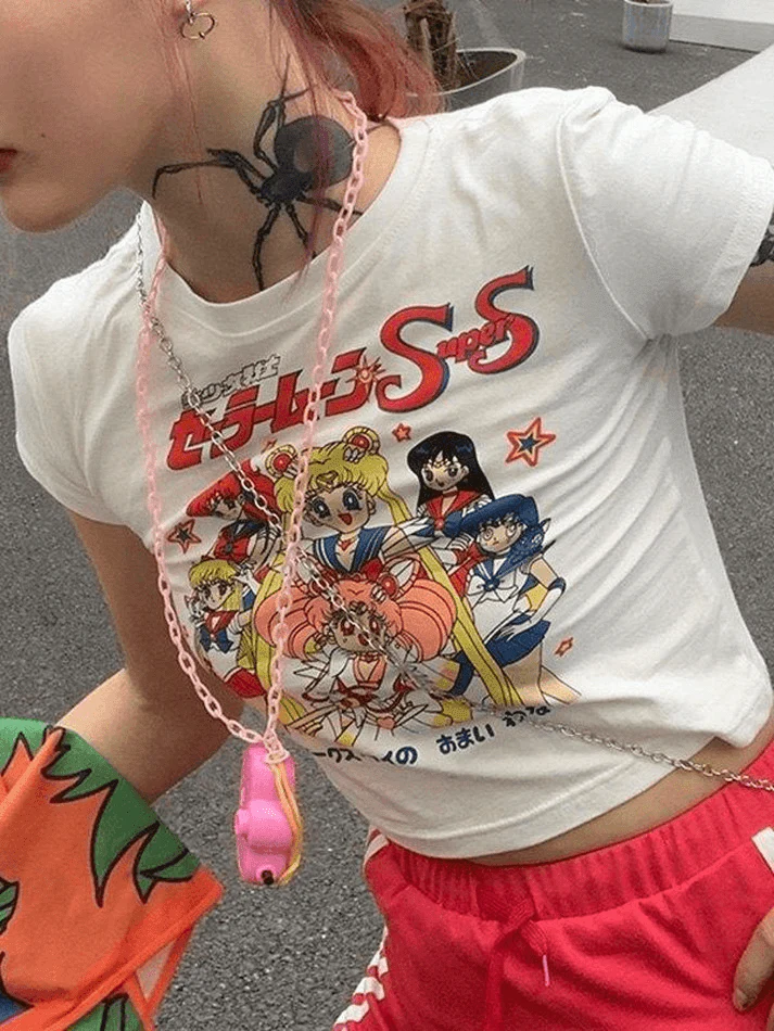 Anime Graphic Crop Top - Image 10