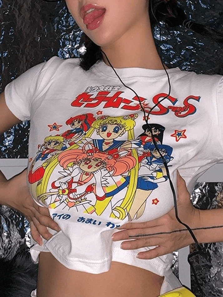 Anime Graphic Crop Top - Image 17