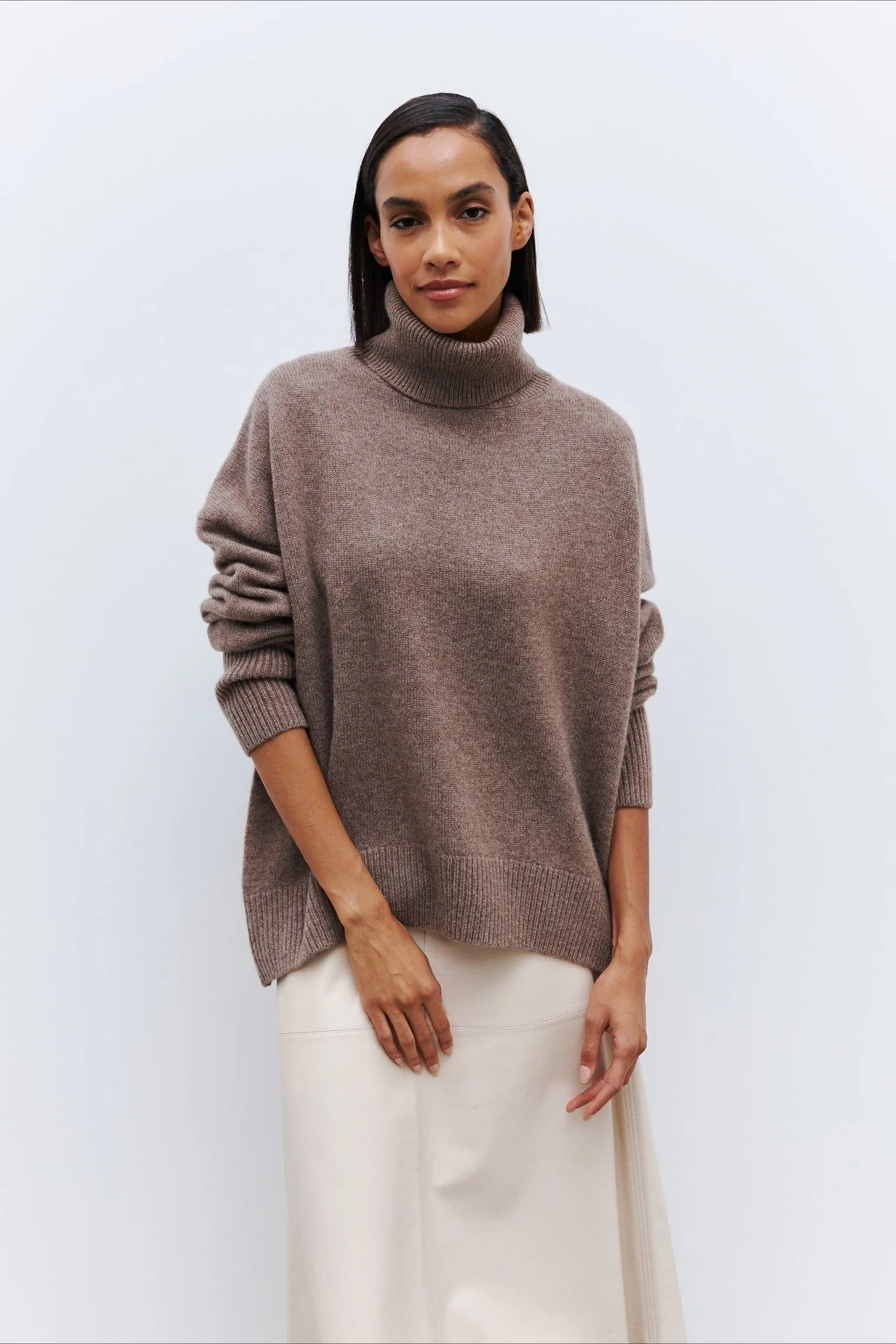Anti-Pilling Loose Turtleneck Sweater - Image 49