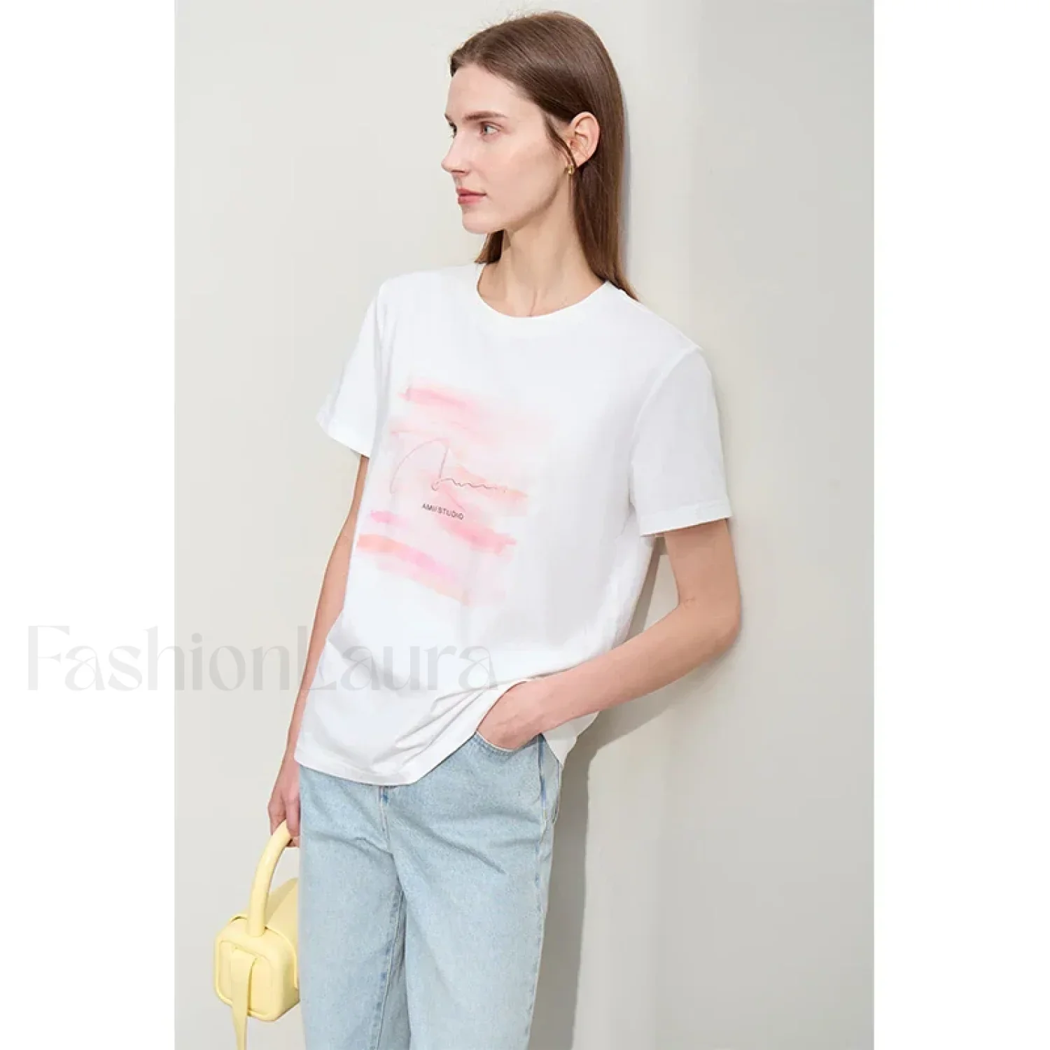 Art Letter Embroidery T-Shirt - Image 4