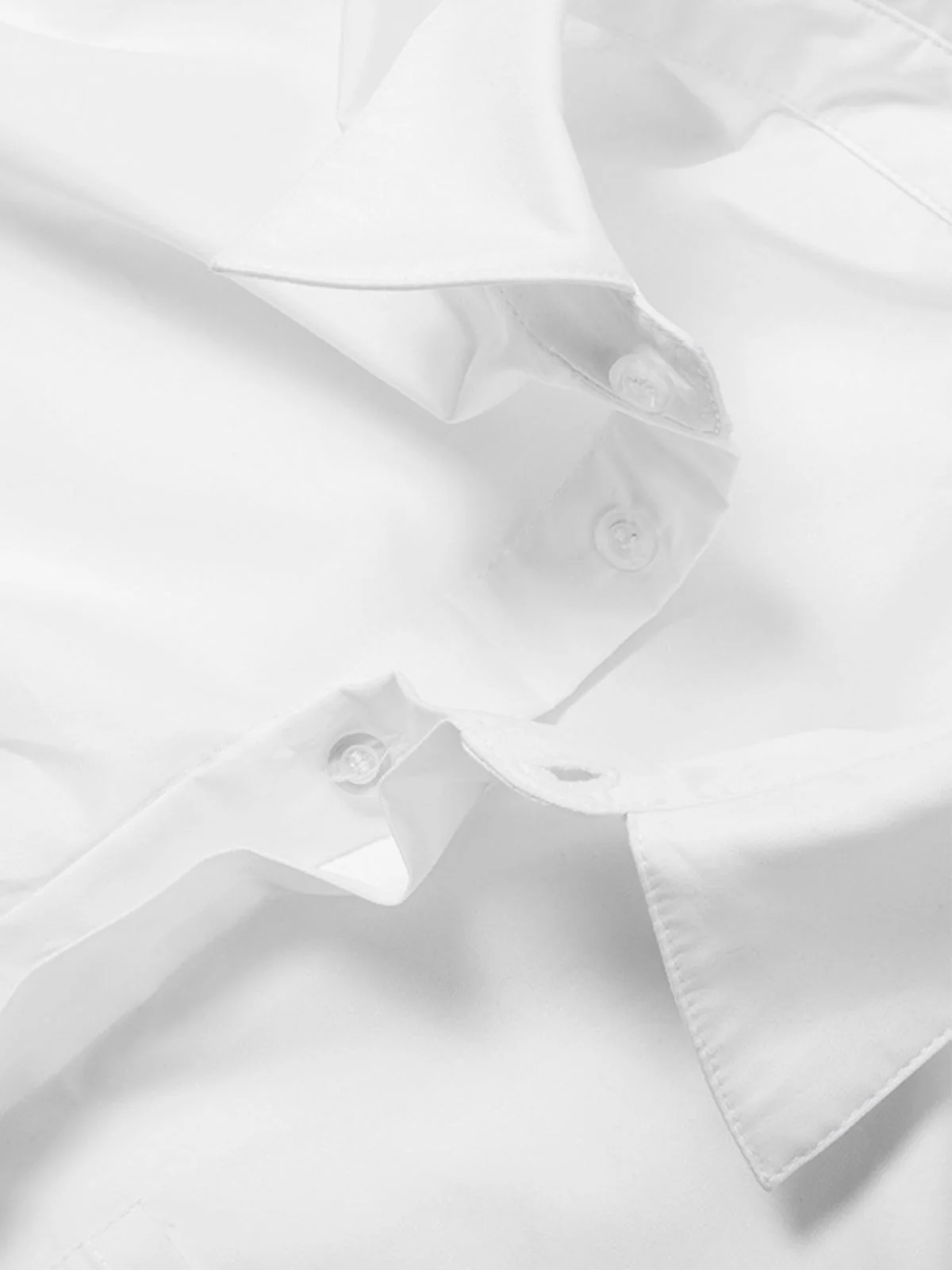 Asymmetrical Cotton Graceful Crop Shirt - Image 4