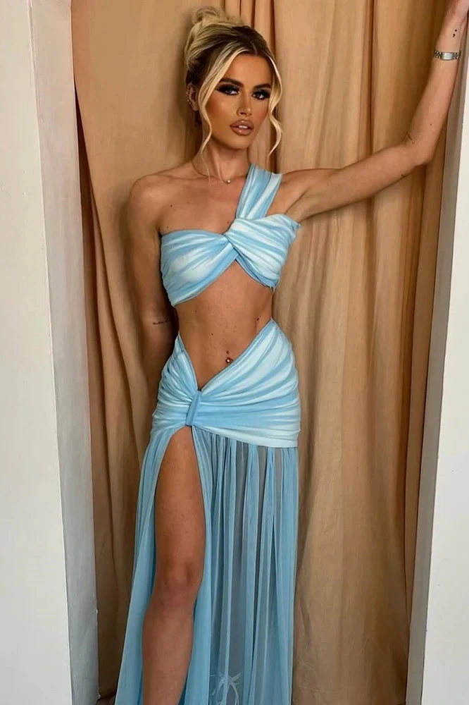 Asymmetrical Crop Top Boho Dress - Image 7
