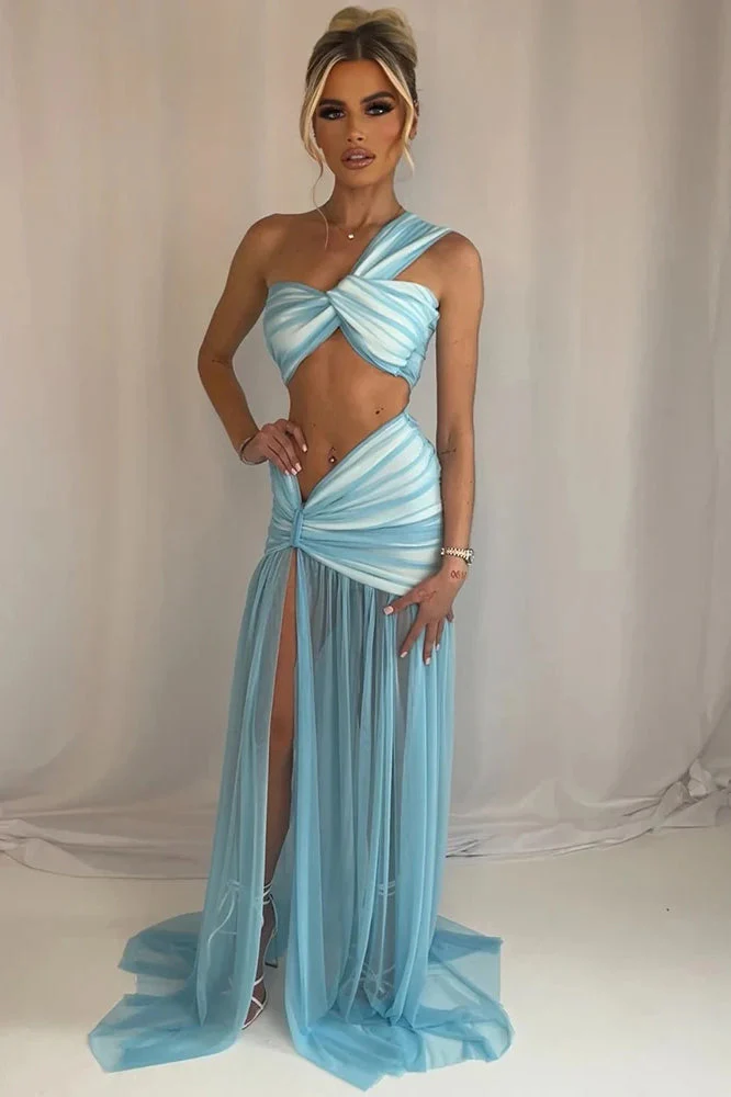 Asymmetrical Crop Top Boho Dress - Image 8