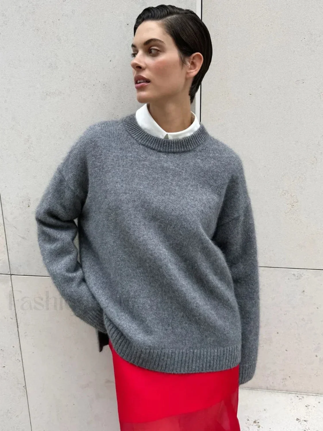 Autumn Women Solid Knitted Fashion Versatile O-neck Long Sleeve Basic Casual Sweater - Image 14