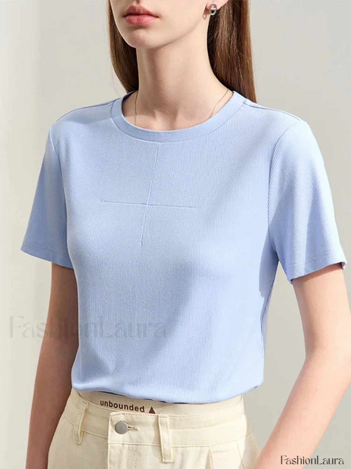 Back Drawstring Hollow T-Shirt - Image 14