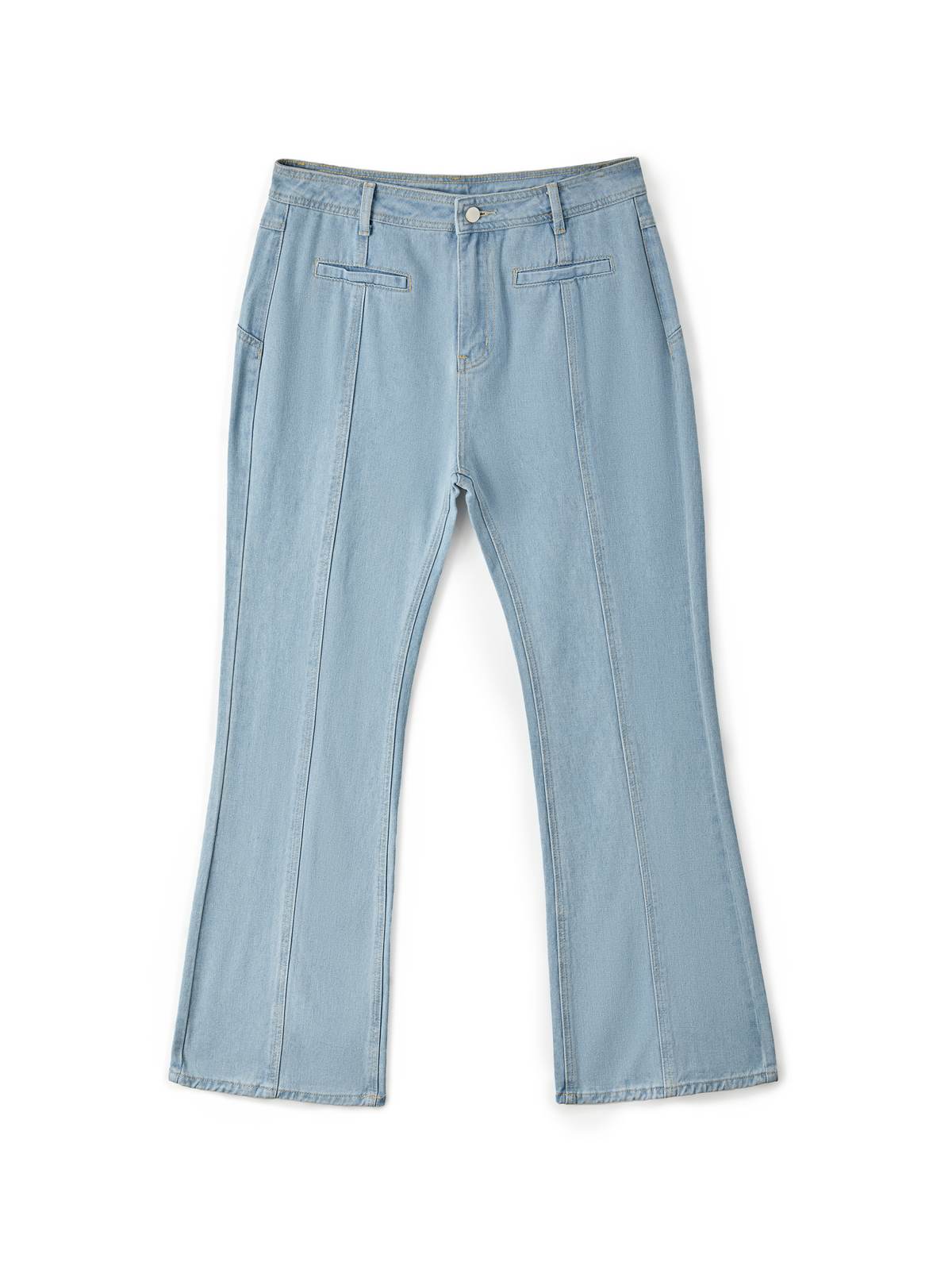 Back Star Patchwork Flare Jeans - Image 15