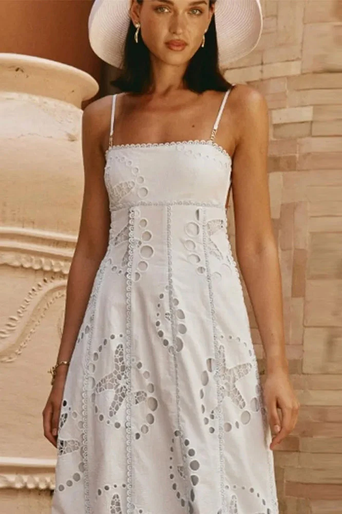 Backless Lace-Up Boho Dress - Image 6