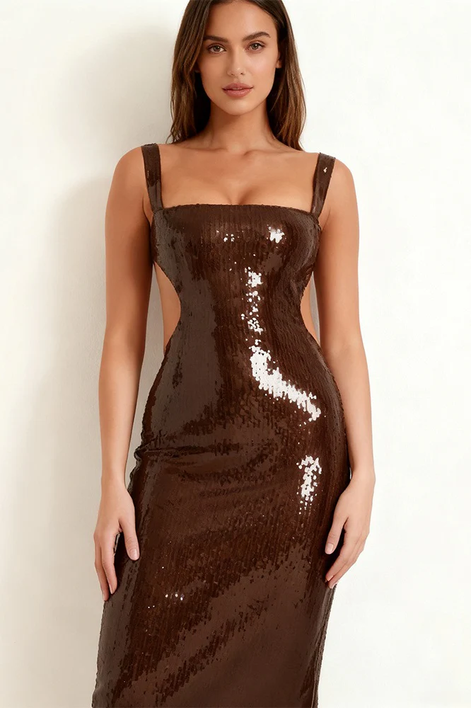 Backless Slip Bodycon Maxi Dress - Image 5