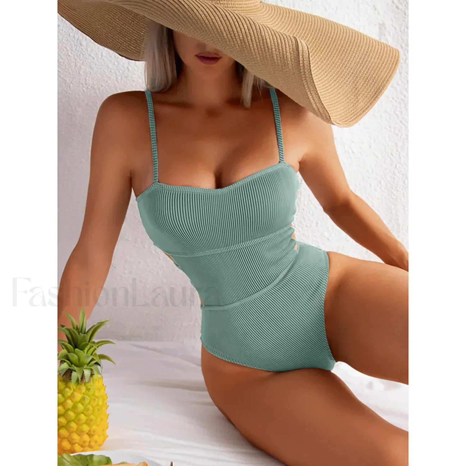 Bandage Backless Push Up One Piece - Image 5