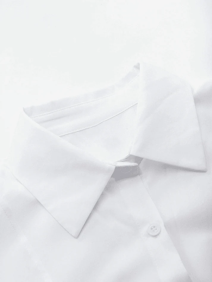 Basic Long Sleeve Button Blouse - Image 10