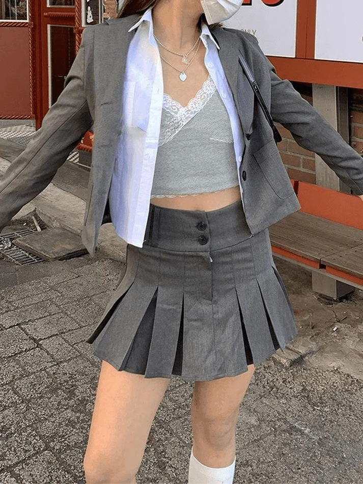 Basic Long Sleeve Button Blouse - Image 5