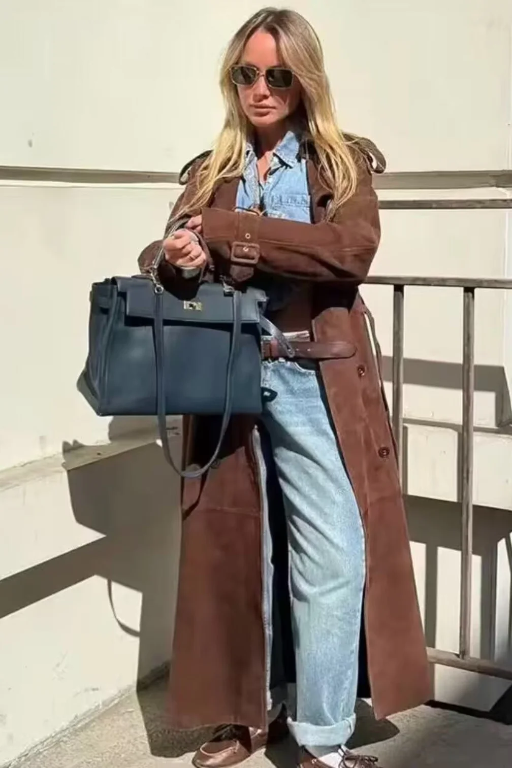 Belted Trench Casual Overcoat - Image 4