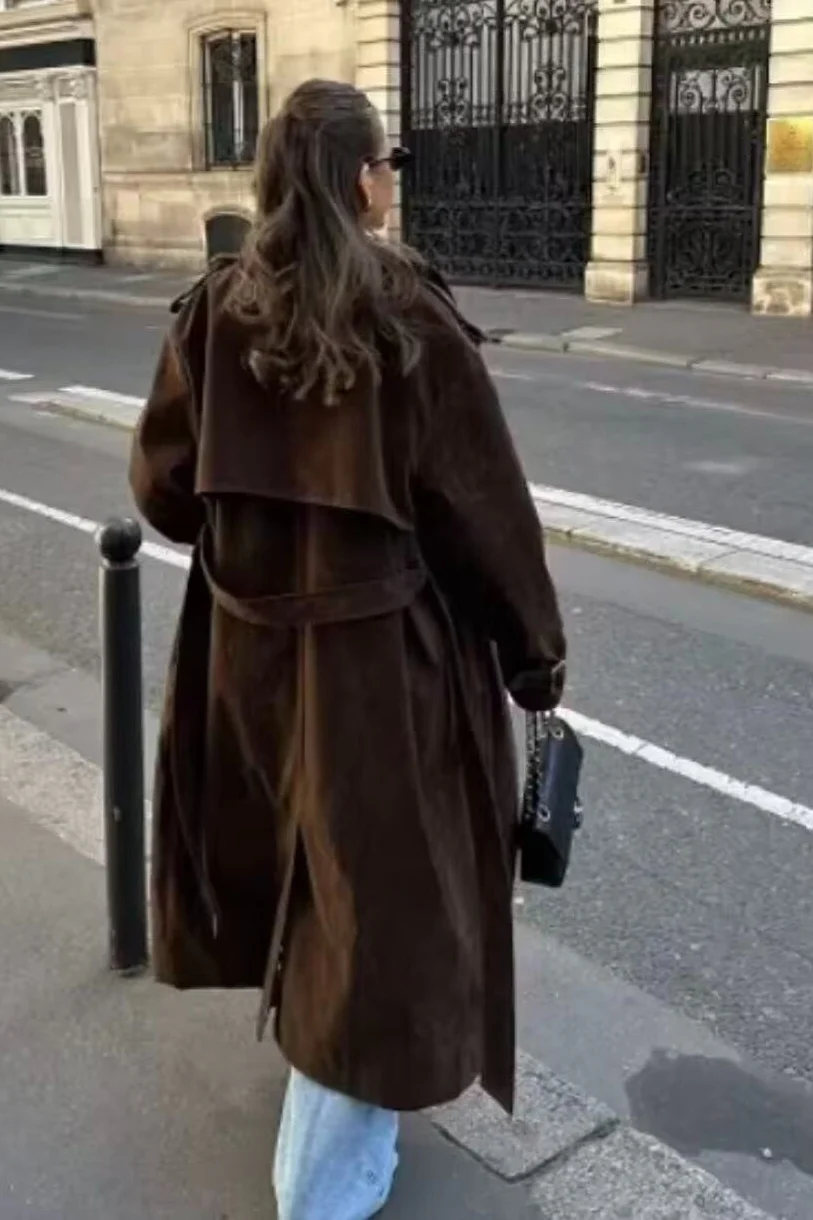Belted Trench Casual Overcoat - Image 5