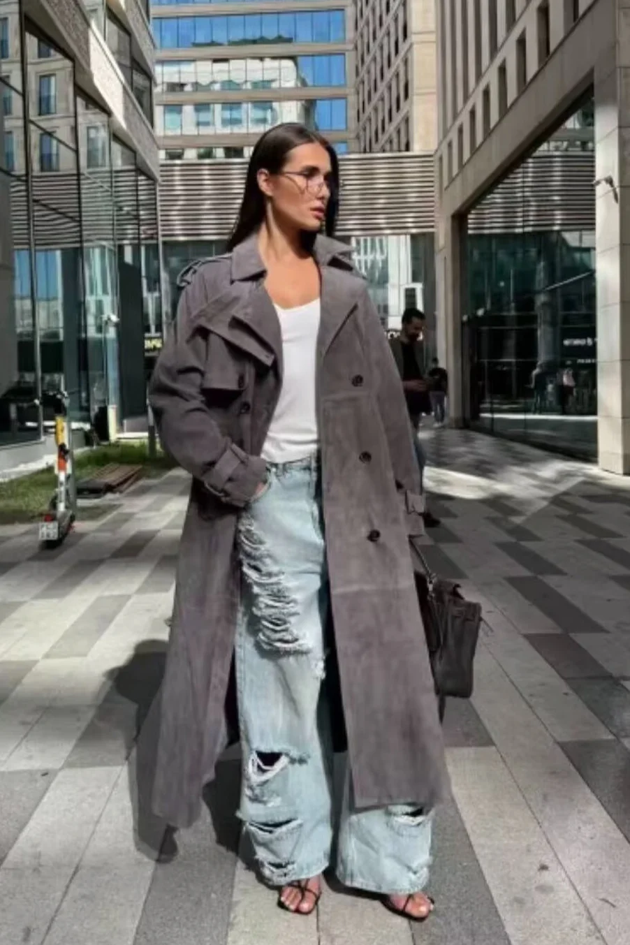 Belted Trench Casual Overcoat - Image 6