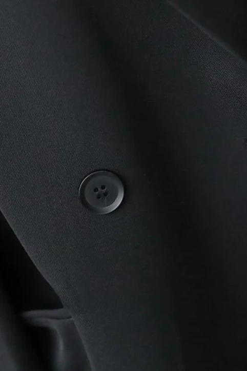 Black Double Breasted Long Blazer Overcoat - Image 5