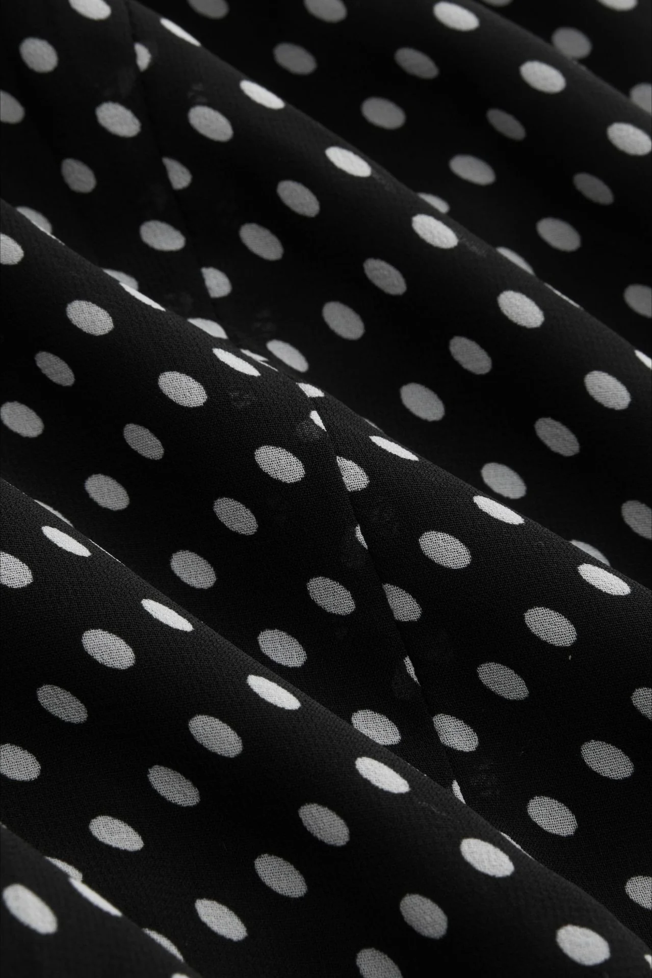 Black Polka Dot Draped Tie Halter Top - Image 8