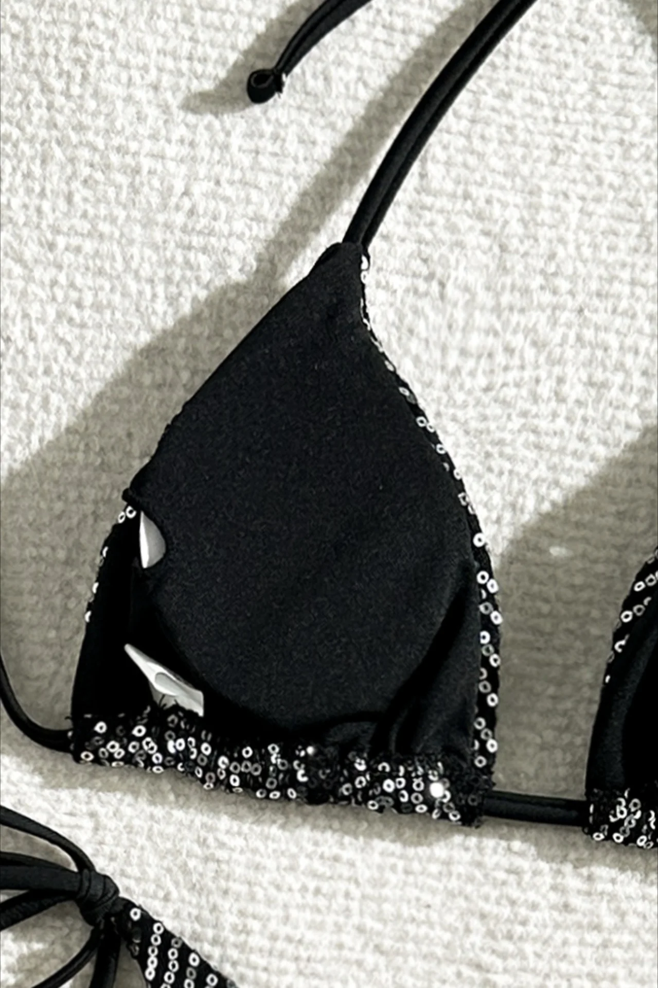 Black Star Sequin Two Piece Bikini Set - Image 8