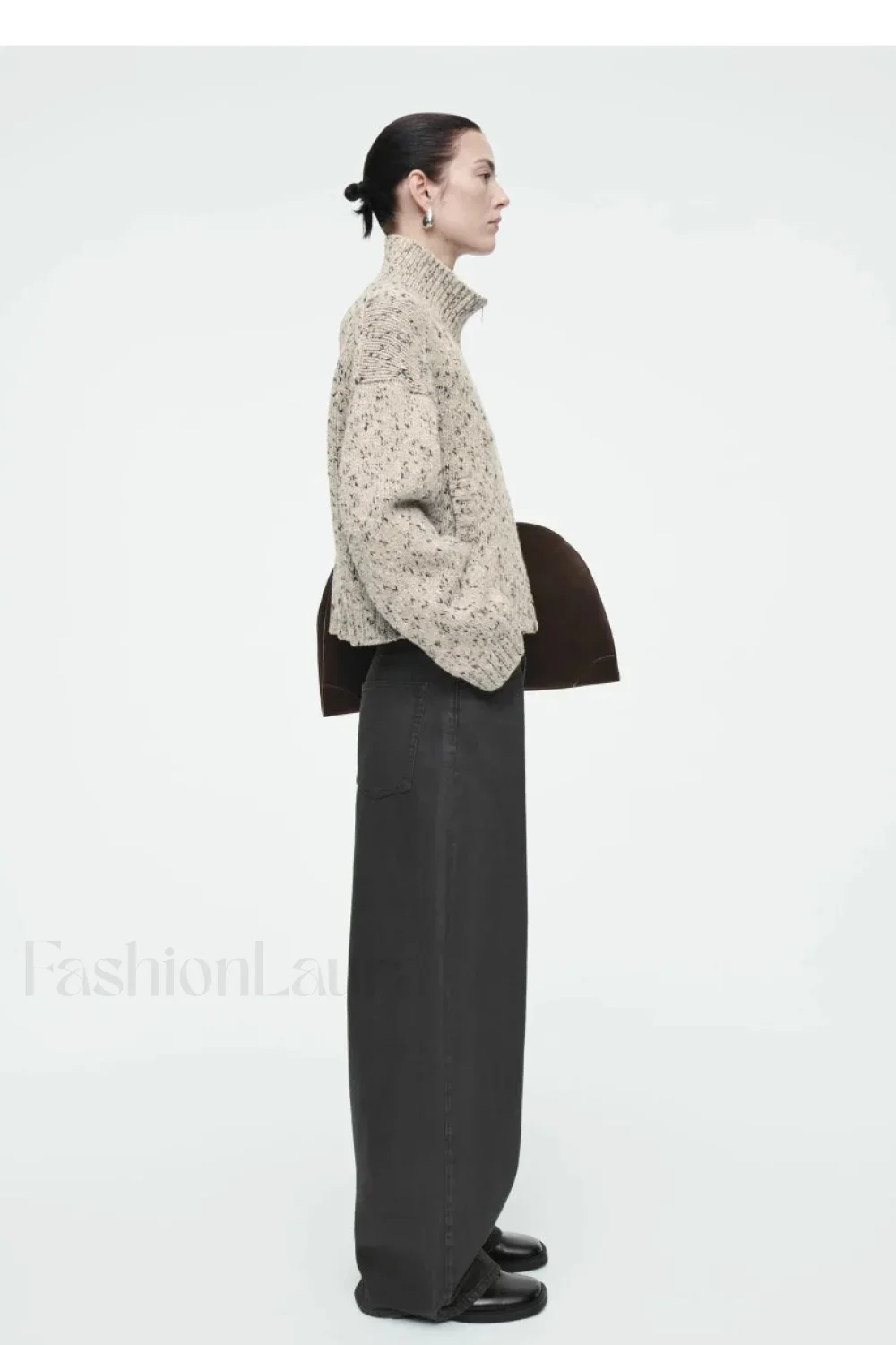 Blended Texture Zipper Cardigan - Image 4