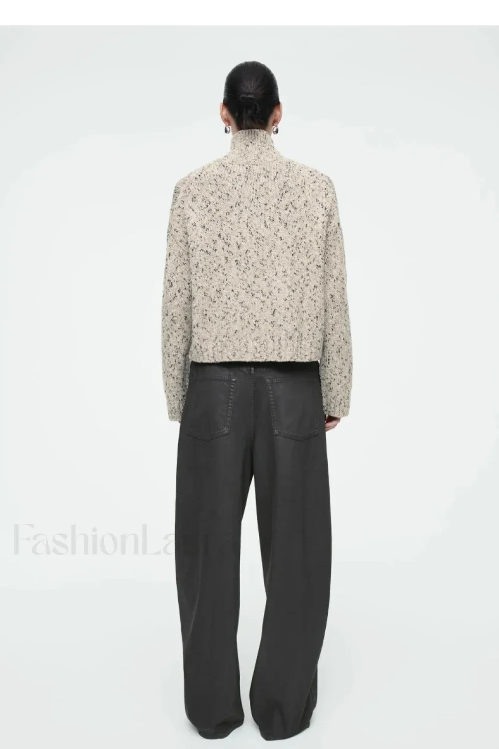 Blended Texture Zipper Cardigan - Image 5