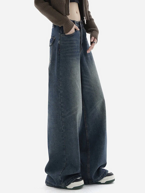 Blue Wash Baggy Boyfriend Jeans - Image 9