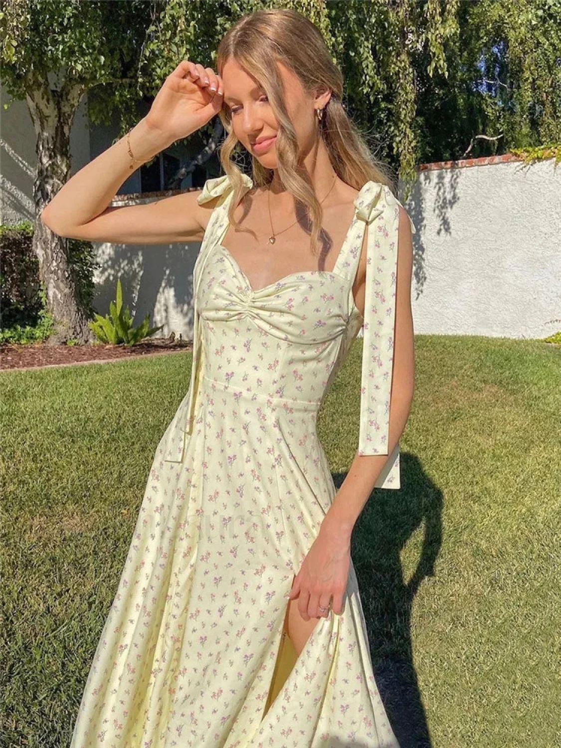Boho Backless Strappy Floral Dress - Image 8
