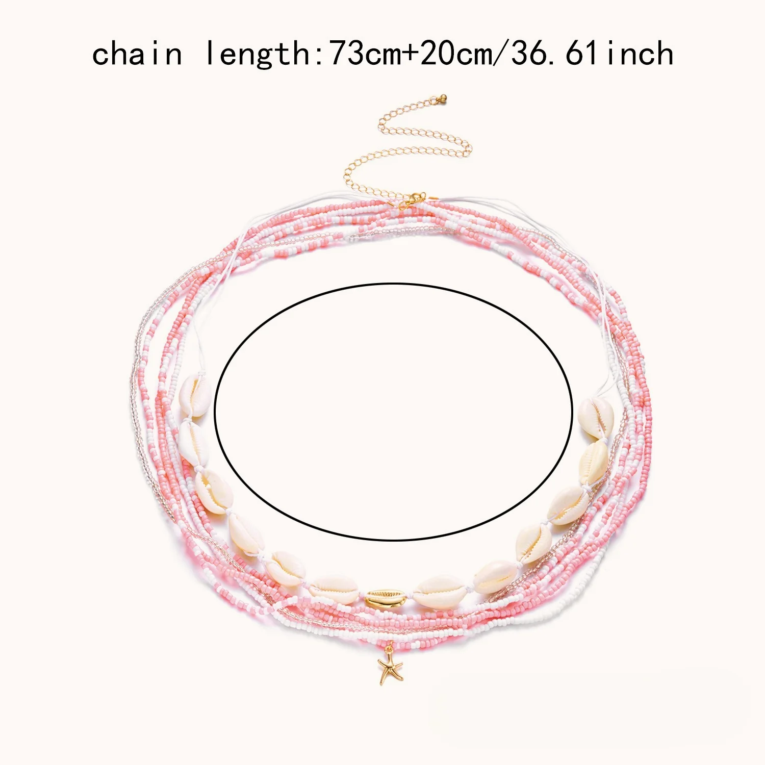 Boho Beaded Shell Starfish Layered Waist Chain - Image 13
