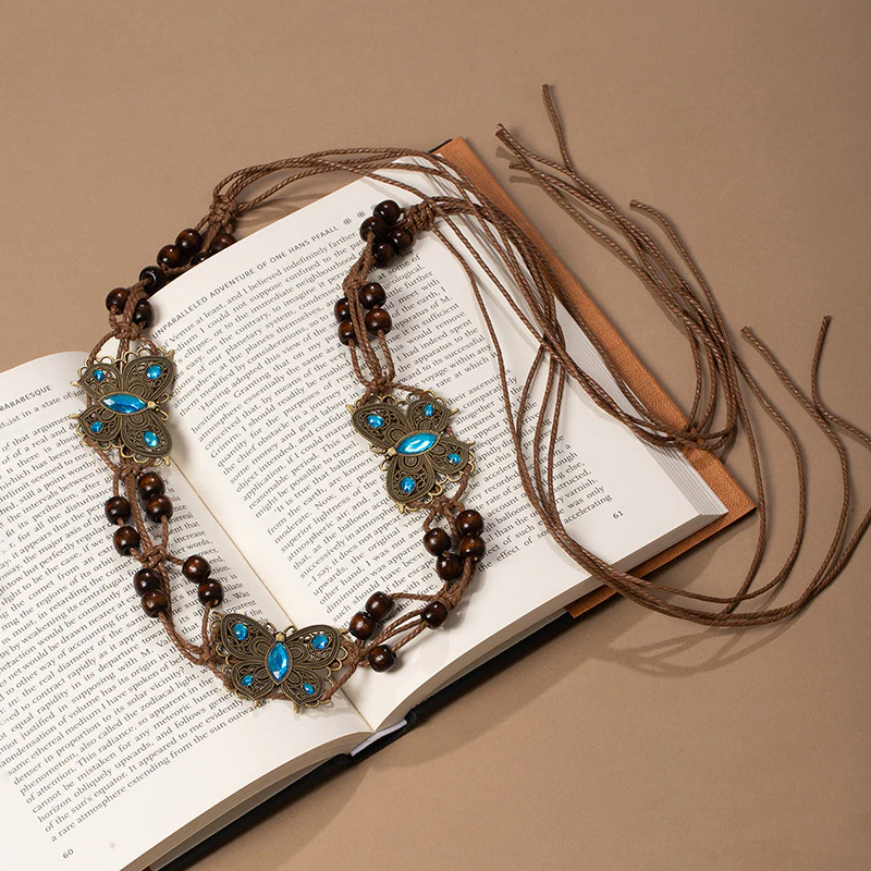 Boho Handmade Braided Butterfly Waist Chain - Image 4