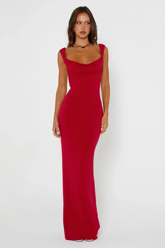 Bow Back Spaghetti Strap Maxi Formal Dress - Image 9