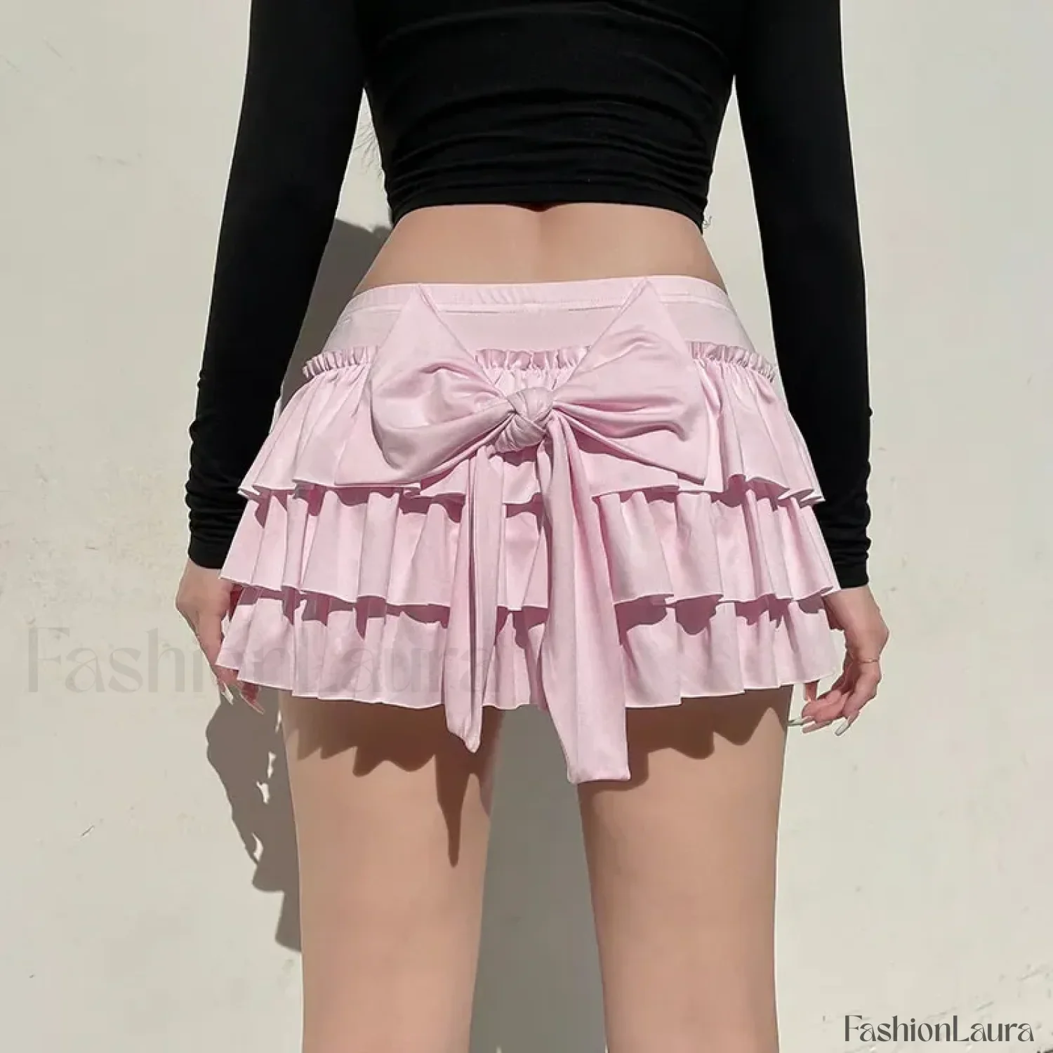 Bow Trim Low Waist Mini Skirt - Image 14