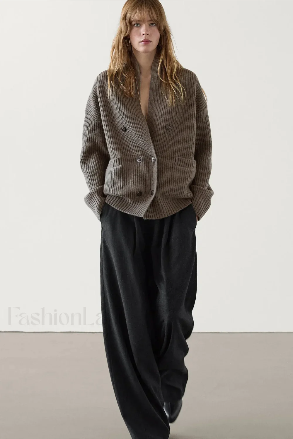 British Style Wool Knit Cardigan - Image 3