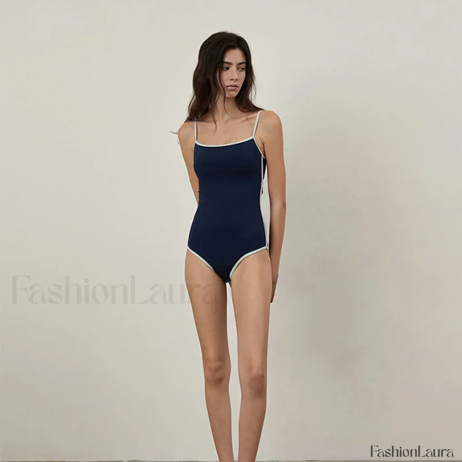 Brown Cut Out Korean Style One Piece - Image 7