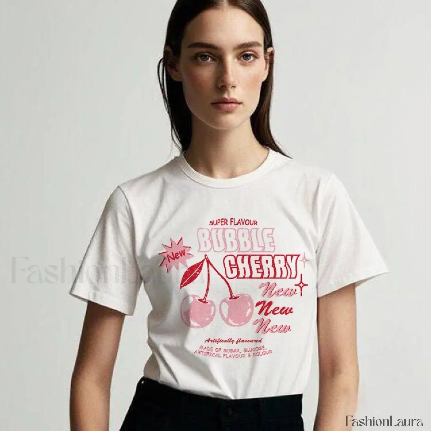 Bubble Cherry Cowgirl Western Alcohol Graphic T-Shirt - Image 11